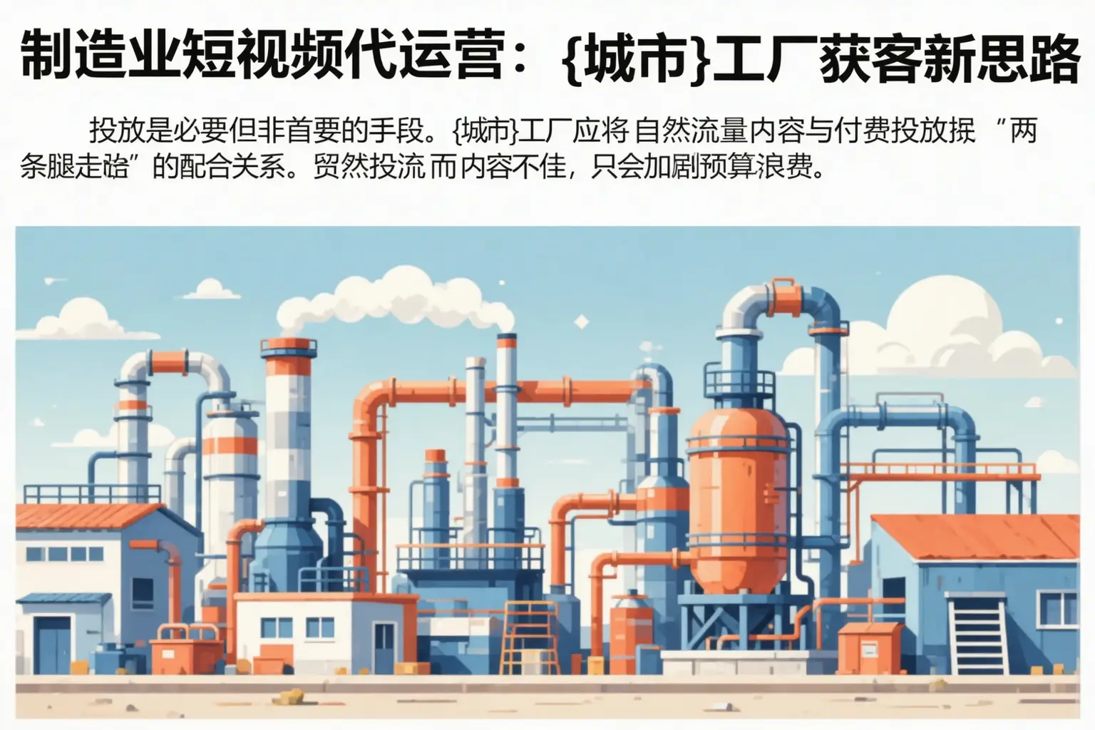 制造业短视频代运营：勉县工厂获客新思路
